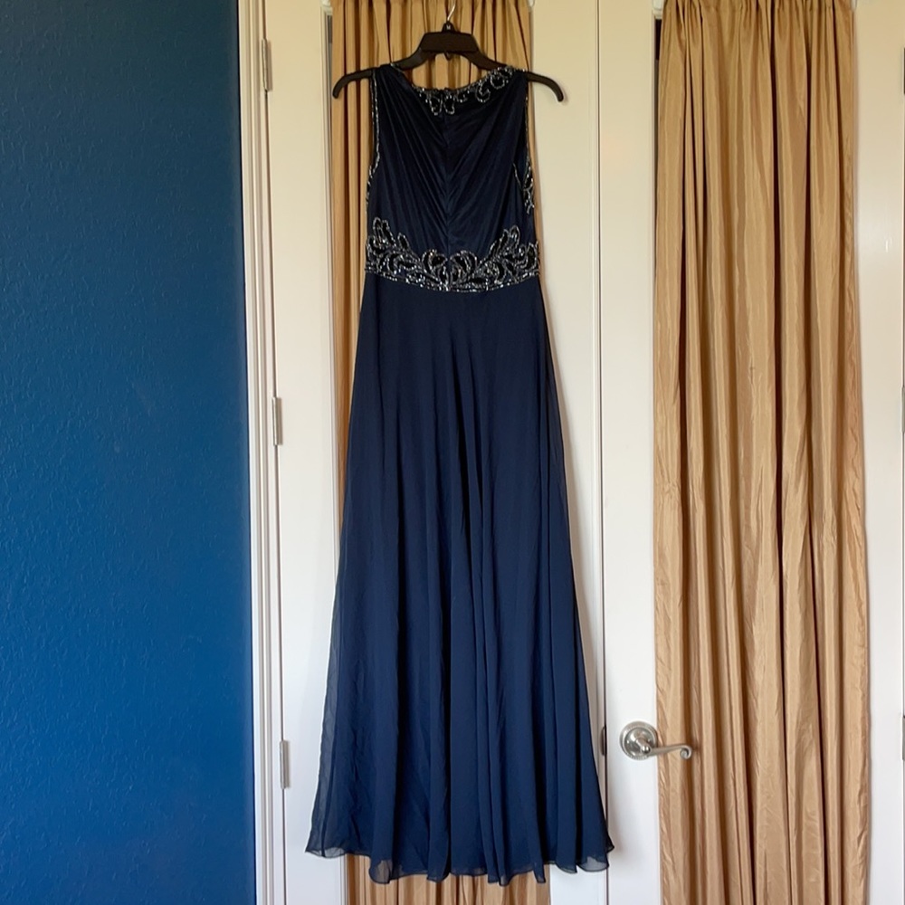 JKARA navy beaded formal gown - Picture 3 of 10